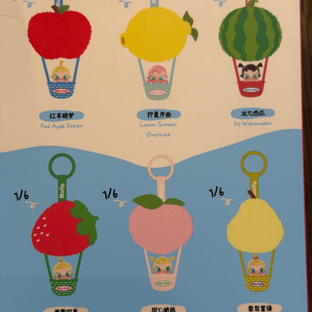 Pop Mart Baby Molly Fruity Series - Sachet Pendant, Watermelon - Picture 6 of 8
